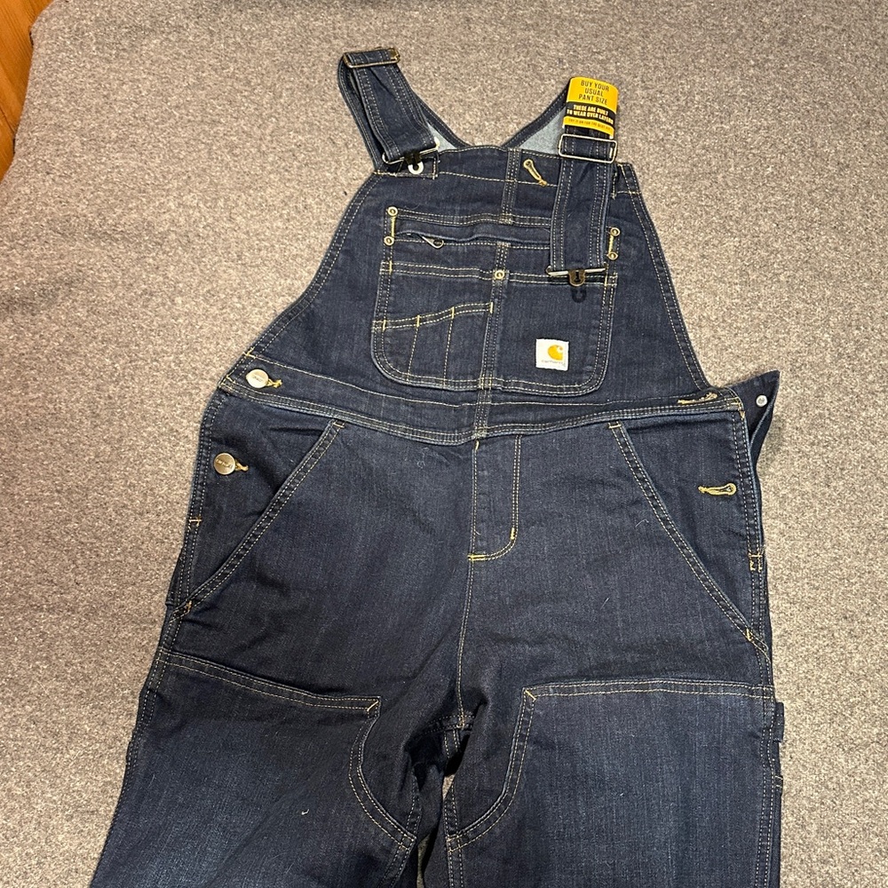 Carhartt Women’s Dark Blue Denim Overalls